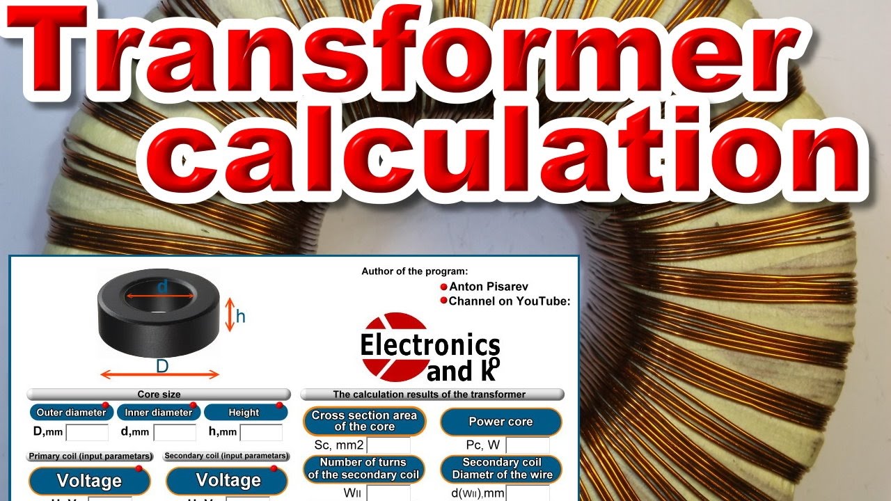 transformer calculation chart
